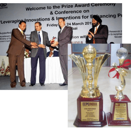 Award presented to Mr Sunish Anand (Managing Director) of Kristeel Shinwa Industries Limited