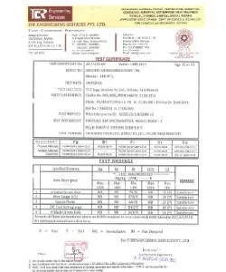 Kristeel Shinwa Industries certification document