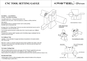 CNC Tool Setting Gauge Model CTSG