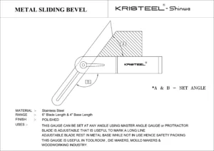 Sliding T-Bevel Gauge Model SB-3341