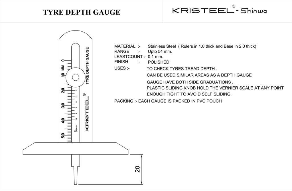 Tyre Depth Gauge Depth Gauge Engineering Gauges