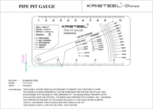Welding Pipe Pit Gauge Model PPG